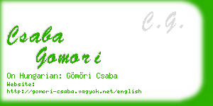 csaba gomori business card
